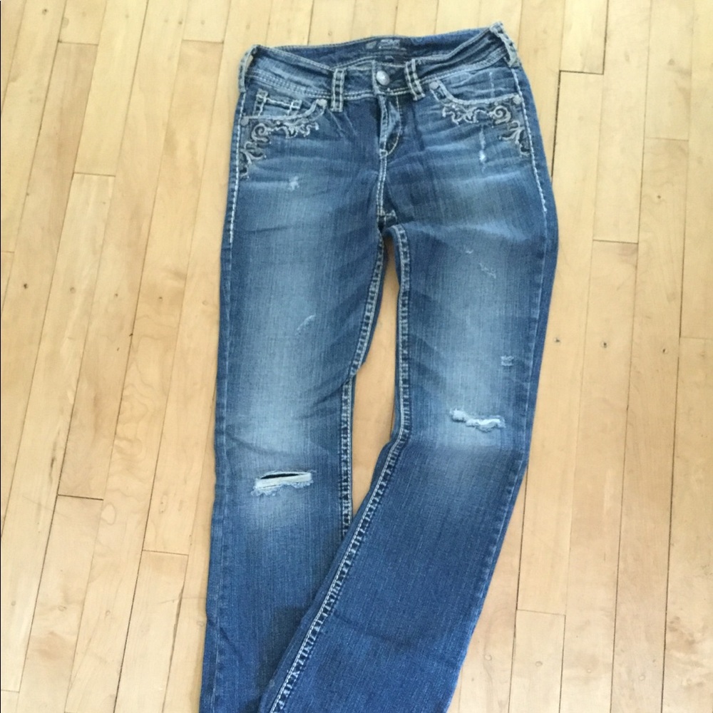 Silver Suki Flap Jeans